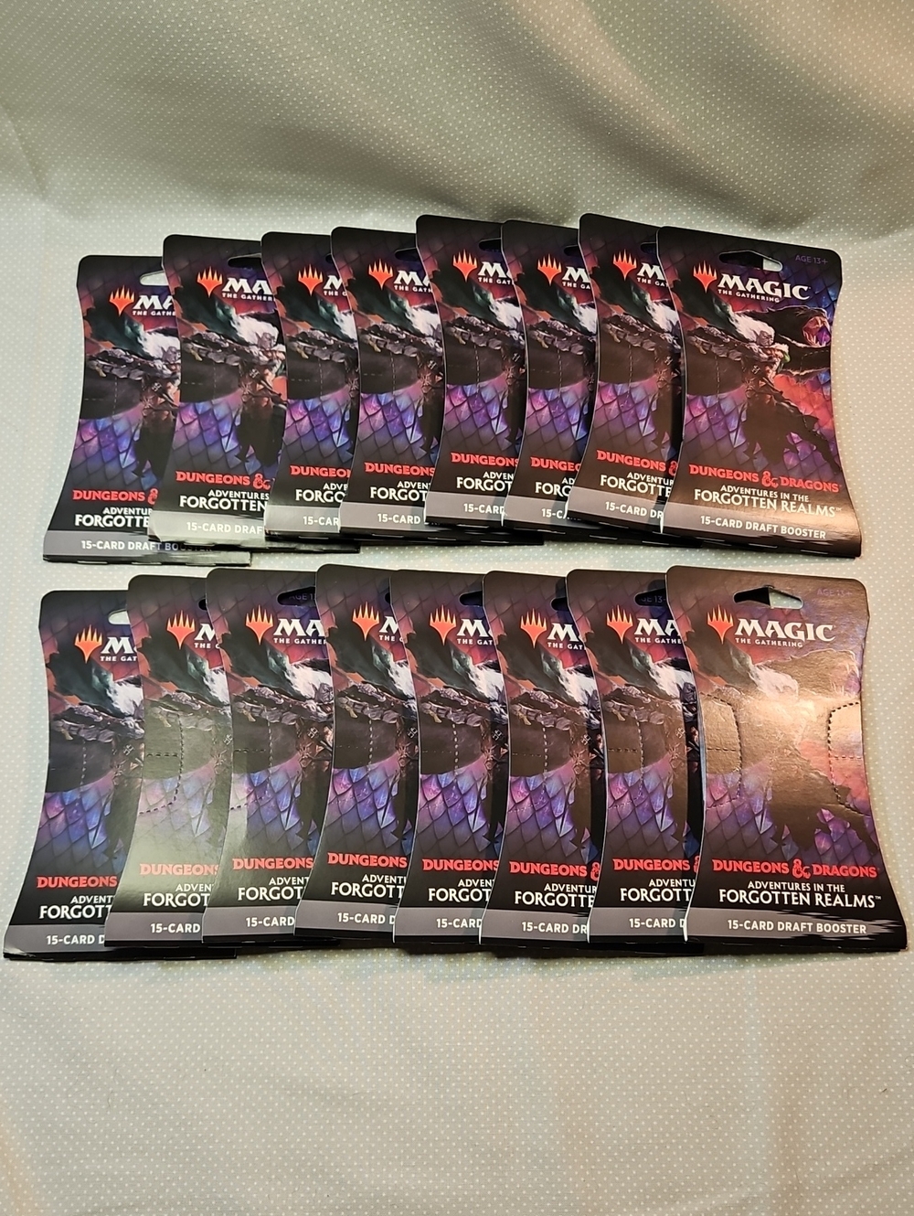 2021 MTG D&D Adventures In The Forgotten Realms 15 Card Draft Boosters Sleeved
